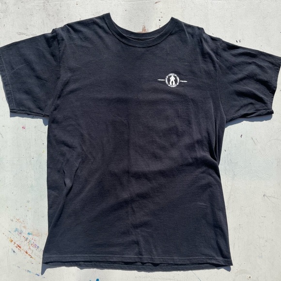 Men’s Cowboy Up T-Shirt Black Beer Women L Crew Range Country Ranch Cattle - Picture 2 of 12